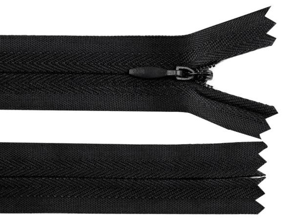 Reißverschluss Nahtverdeckt Länge 50 cm Schwarz